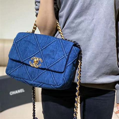 chanel blue bag|chanel blue fabric bag.